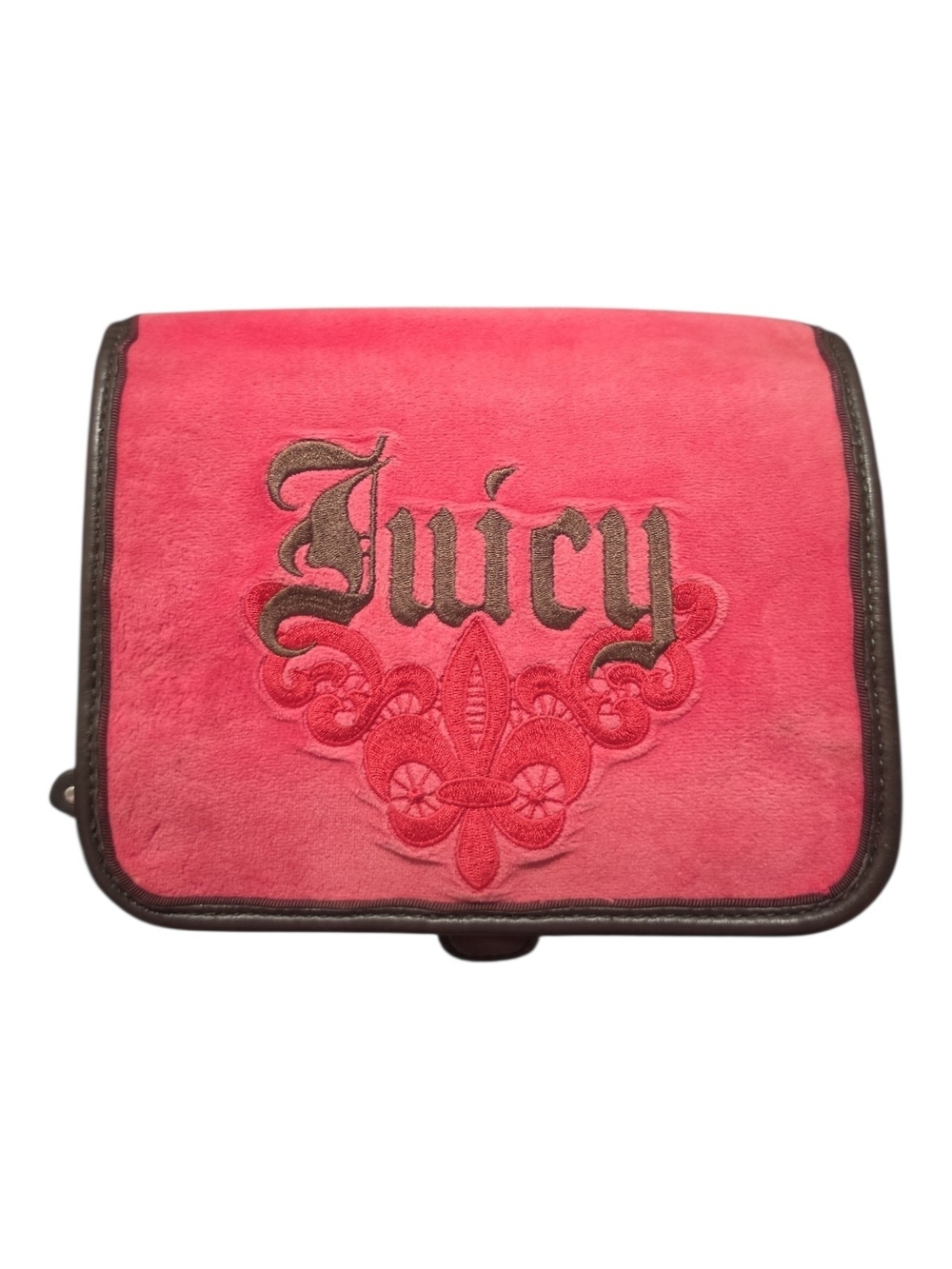 Vintage Juicy Couture Pink Suede Cosmetic Case